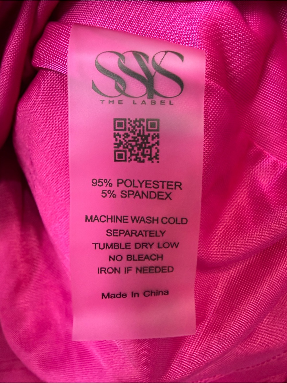 SSYS The Label Hot Pink Textured Puff Sleeve Quarter Zip Mini Dress Size S - Picture 4 of 6